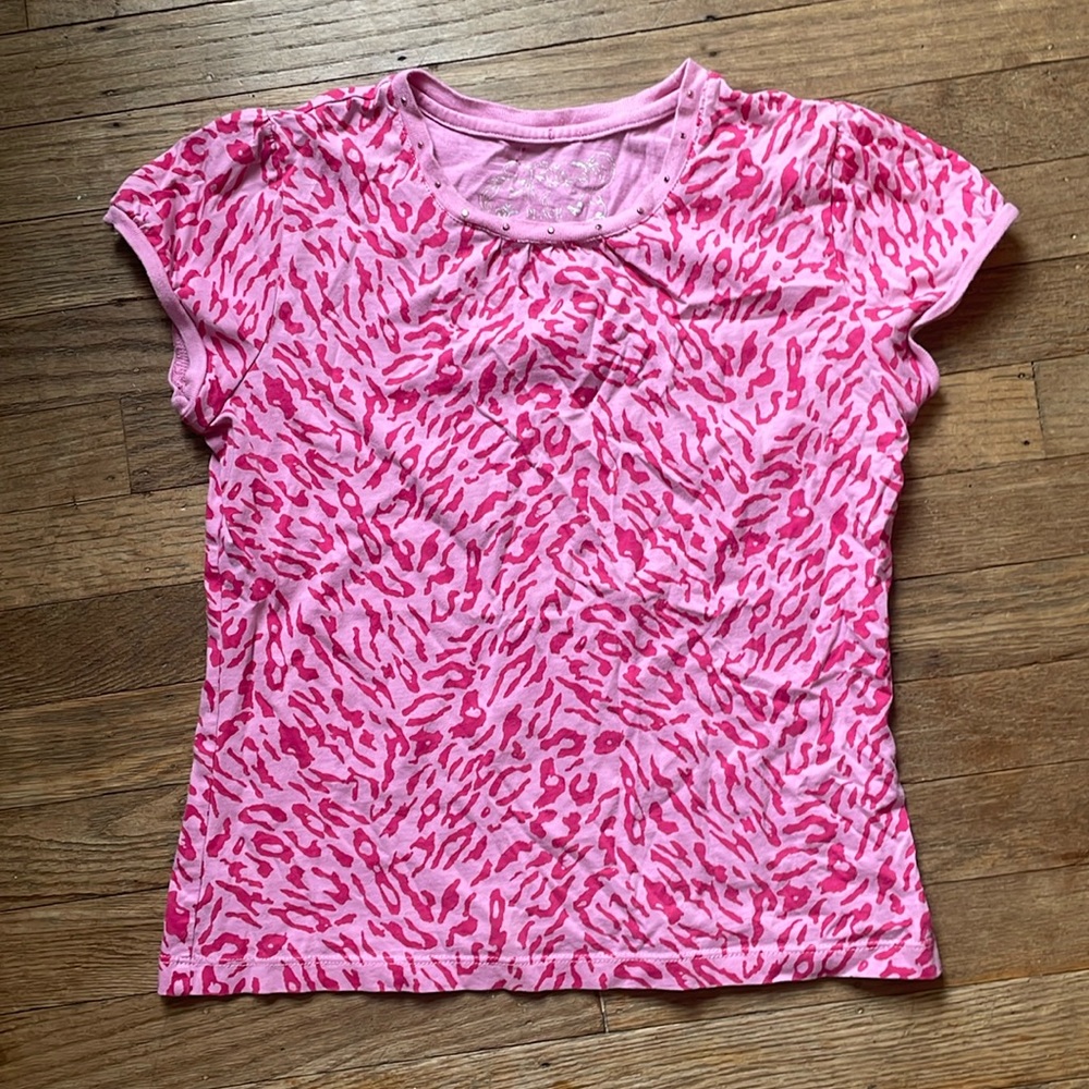 Y2K leopard print tee